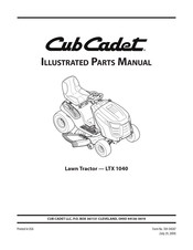 Cub Cadet LTX 1040 Illustrated Parts Manual
