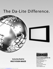 Da-Lite Multi vision imager Instruction Book