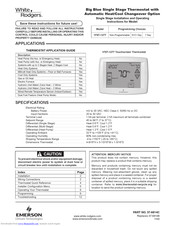 White Rodgers 1F97-1277 Installation And Operating Instructions Manual