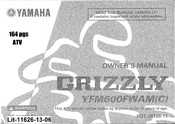 Yamaha Grizzly YFM600FWAM Owner's Manual