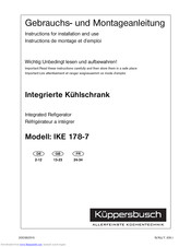 Küppersbusch IKe 178-7 Operating Instructions Manual