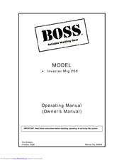 Boss Mig 250 Operating Manual