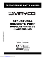 Multiquip ST-45HRM Operation And Parts Manual