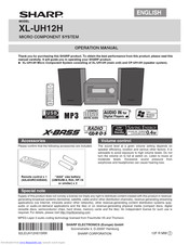 Sharp XL-UH12H Operation Manual