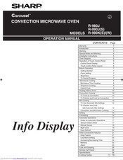 Sharp Carousel R-990KW Operation Manual