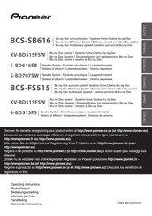 Pioneer BCS-SB616 Operating Instructions Manual