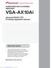 Pioneer VSA-AX10Ai Operating Instructions Manual