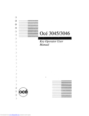 Oce 3045 User Manual