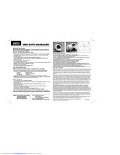 HoMedics BA109CTM Instruction Book