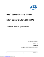 Intel SR1550 Manual