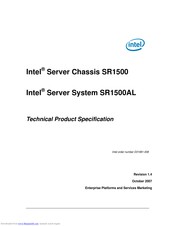 Intel SR1500AL - Server System - 0 MB RAM Manual