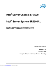 Intel SERVER SYSTEM SR2500AL Manual