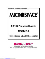 Microspace MSMVGA Technical  User's Manual