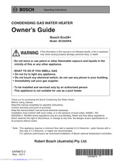 Bosch BC2600RA Owner's Manual
