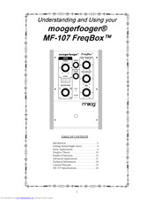 Moog moogerfooger MF-107 FreqBox Using Instruction