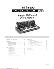 Moog Voyager Old School User Manual
