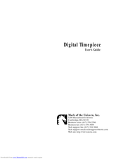 Unicorn Digital Timepiece User Manual
