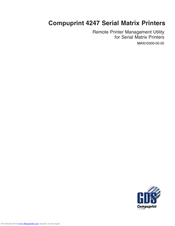 Compuprint 4247 Serial Management Manual