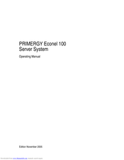 Fujitsu PRIMERGY Econel 100 Operating Manual