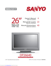 Sanyo DP26640 Owner's Manual