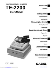 Casio TE-2200 User Manual