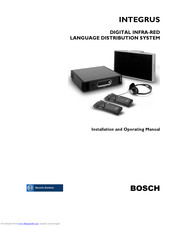 Bosch INTEGRUS Installation And Operating Manual
