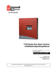 Honeywell Gamewell-FCI 7100 Series Installation & Operating Manual