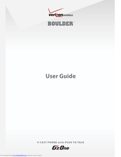 Casio BOULDER GzOne User Manual