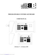 Betatech PROGRAMMABLE CONTROL KEYBOARD User Manual