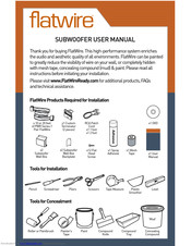FlatWire Subwoofer User Manual