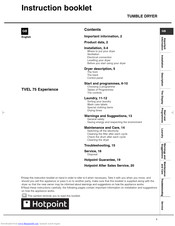 Hotpoint TVEL 75 Experience Manuals | ManualsLib