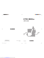 Casio CTK-8IOin User Manual