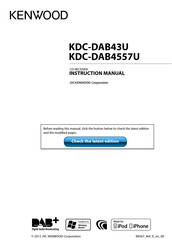 Kenwood KDC-DAB4557U Instruction Manual