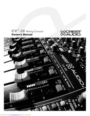 Crest Audio Digital Mixer CV 20 Owner's Manual
