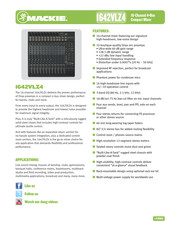 Mackie 1642VLZ4 Specifications