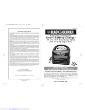 Black & Decker Smart Battery Charger User's Manual & Warranty Information