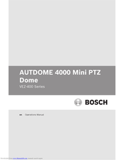 Bosch AUTODOME 4000 mini Operation Manual