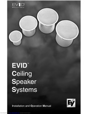 Electro-Voice Ceiling Speaker Systems Installation And Operation Manual