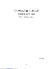 Acom PC-100 Operating Manual