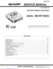 Sharp MD-MT180 Service Manual