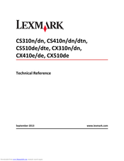 Lexmark CS410dtn Technical Reference