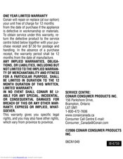 Conair GS11RHC Instructions For Use Manual