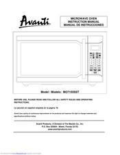 Avanti MO7103SST Instruction Manual