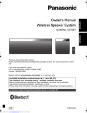 Panasonic SB-NE5 Owner's Manual