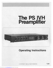 PS Audio PS IVH Operating Instructions Manual