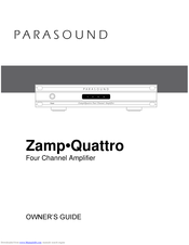 Parasound Zamp Quattro Owner's Manual