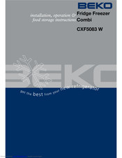 Beko CXF5083 W Operating Instructions Manual
