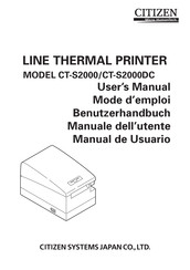 Citizen CT-S2000DC User Manual