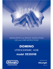 Delonghi DOMINO DE302HB Installation And Service Instructions Use And Care Instructions