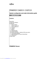 Fujitsu PRIMERGY CX420 S1 System Configurator And Order-Information Manual